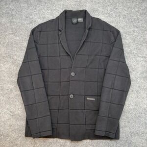 Armani Exchange Mens Full-Zip Sweater Cardigan Knit Jacket Size Large Black